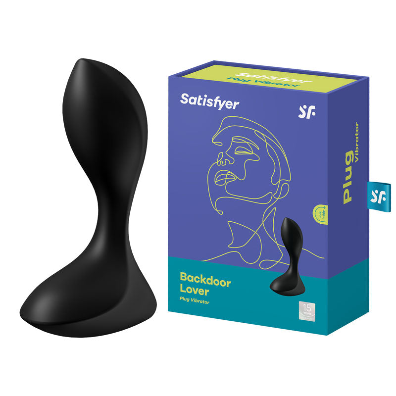 Satisfyer Backdoor Lover - Black USB Rechargeable Vibrating Butt Plug