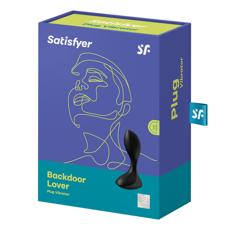 Satisfyer Backdoor Lover - Black USB Rechargeable Vibrating Butt Plug