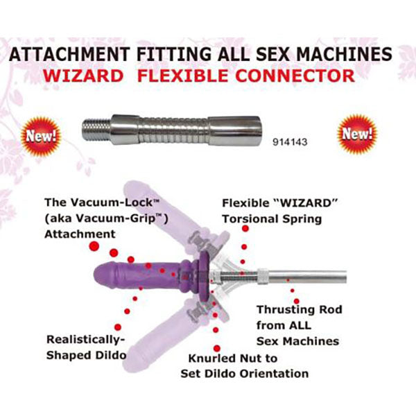 MyWorld Wizard Flexible Connector - Attachement for MyWorld sex machines, Love Machine