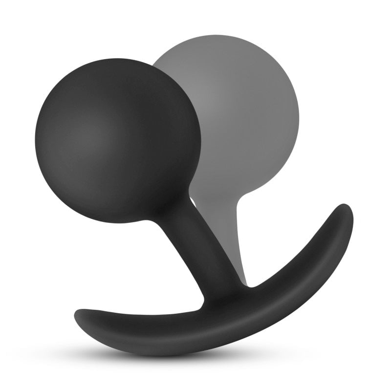 Anal Adventures Platinum Vibra Plug - Black - Black 8.9 cm Butt Plug