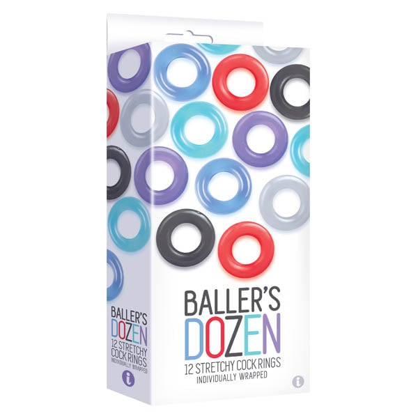Baller’s Dozen - Individually Wrapped Cock Rings - Pack of 12 A$23.48 Fast