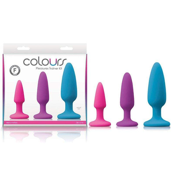 Colours Pleasures Trainer Kit - Coloured Butt Plugs - Set of 3 Sizes A$73.08