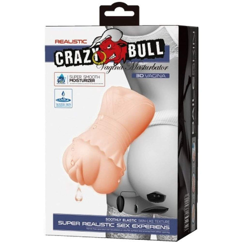 Crazy Bull Water Activated 3D Vibrating Vagina Stroker - Flesh A$50.95 Fast
