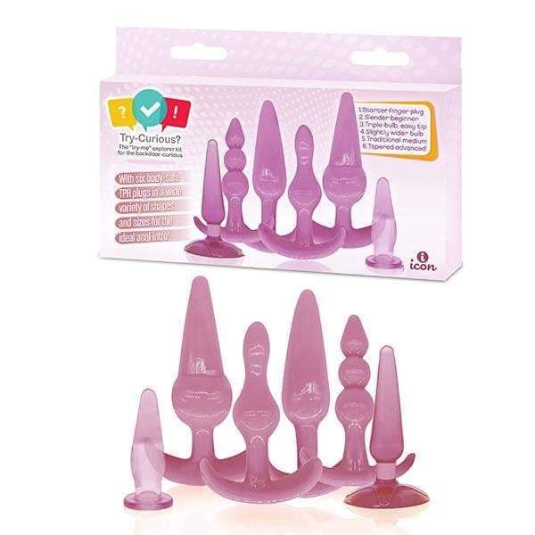 Try-Curious Anal butt plug Kit - Pink Anal Kit - Set of 6 A$37.93 Fast shipping