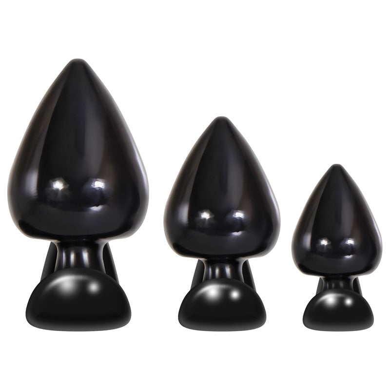 Evolved Anal Delights - Black Butt Plugs - Set of 3 Sizes A$34.34 Fast shipping