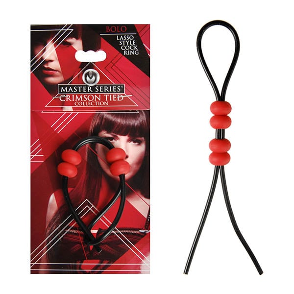 Master Series Crimson Tied Bolo - Lasso Style Adjustable Cock Ring A$11.73 Fast