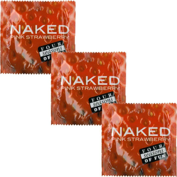 Naked Pink Strawberry Flavoured Condoms - Bulk Pack of 144 Condoms A$49.95 Fast