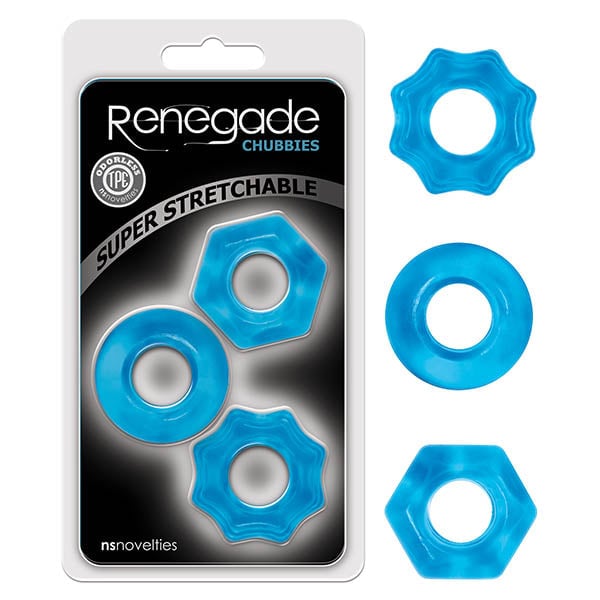 Renegade Chubbies - Blue Cock Rings - Set of 3 A$15.86 Fast shipping