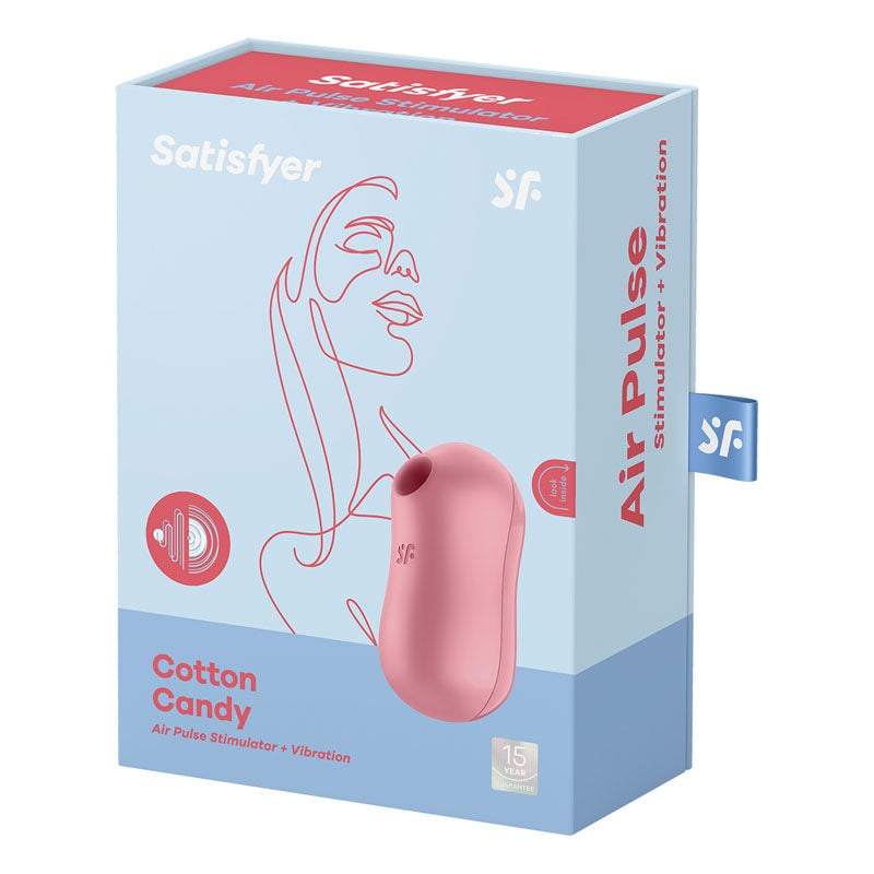 Satisfyer Cotton Candy - Light Red - Light Red USB Rechargeable Air Pulsation