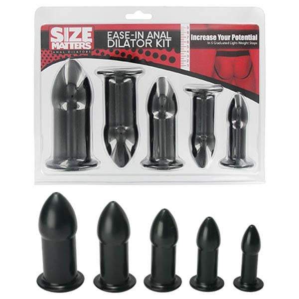 Size Matters Ease-in Anal Dilator Kit - Black Butt Plugs - Set of 5 A$94.74 Fast