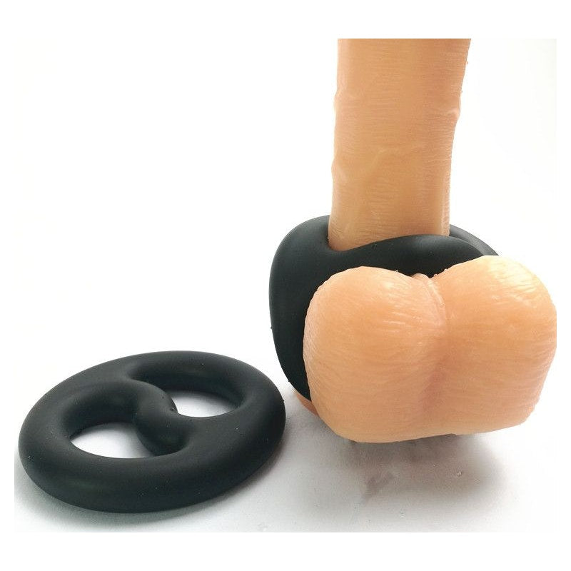 Brutus Yin Yang Silicone Cock and Ball Duo Ring