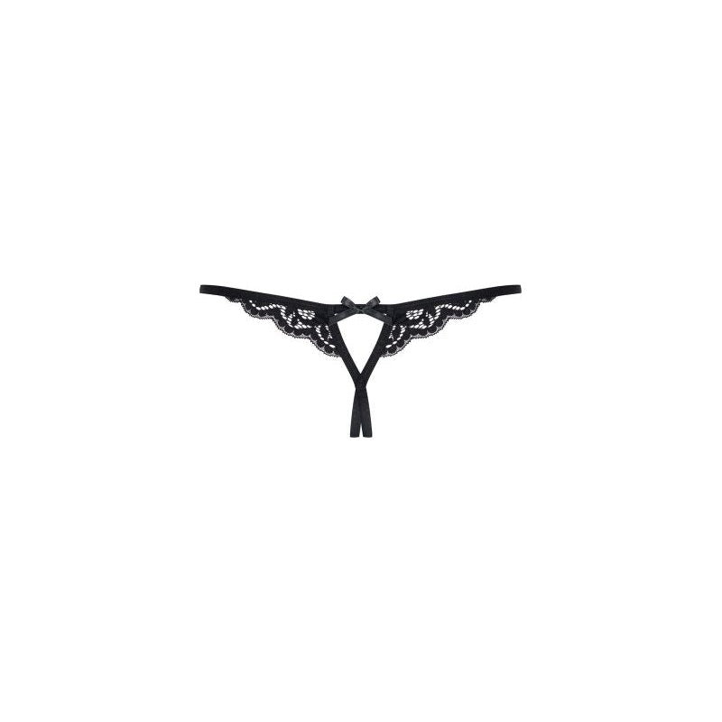 Crotchless Lace Thong 831 Black