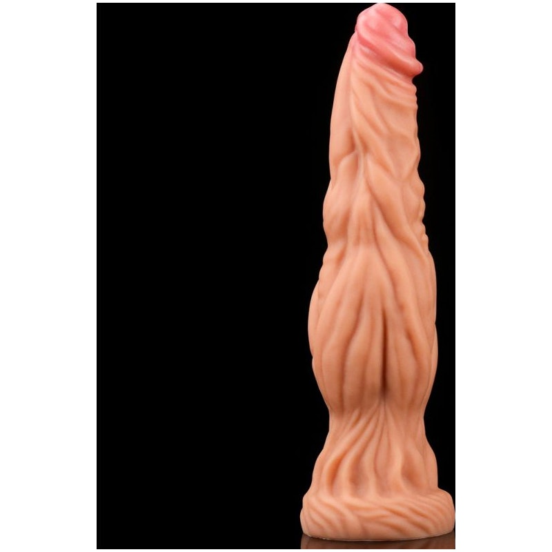 Dual layered Platinum Silicone Cock 9.5in Flesh