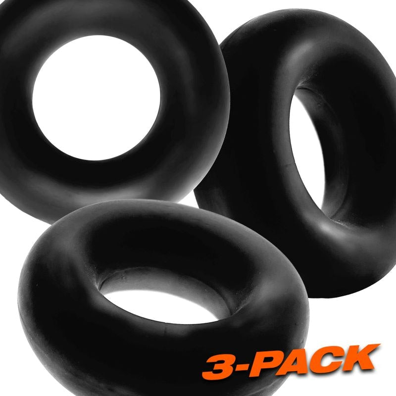 Fat Willy 3 Pc Jumbo Cockrings Black