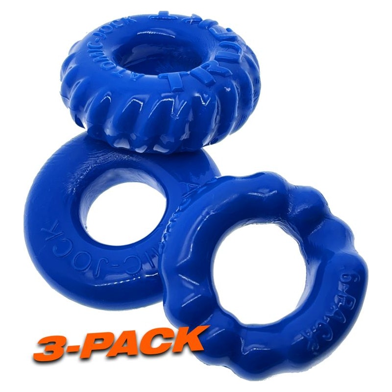 Bonemaker 3 Pc Cockring Set Pool Blue