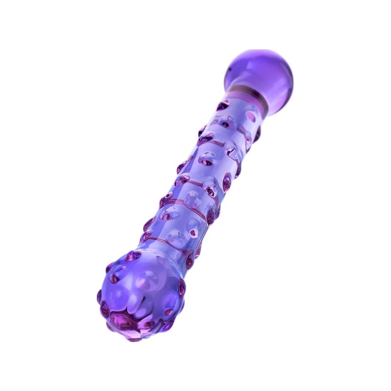 Sexus Glass Dildo Duo Purple 19.6cm