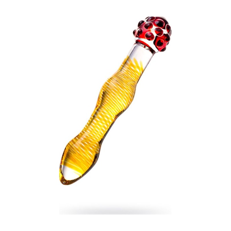 Sexus Glass Dildo Yellow/Red 20,5 cm