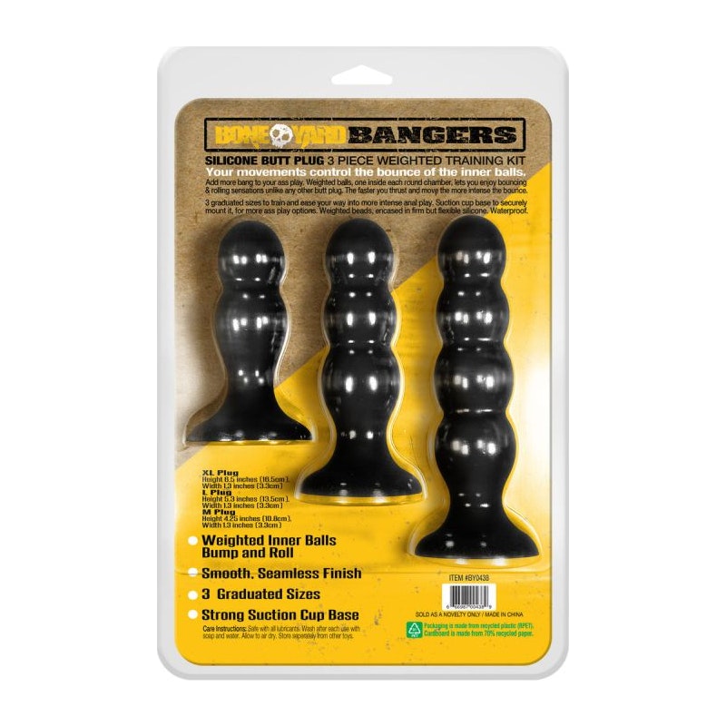 Bangerz Silicone Ass Training Kit 3 Pc