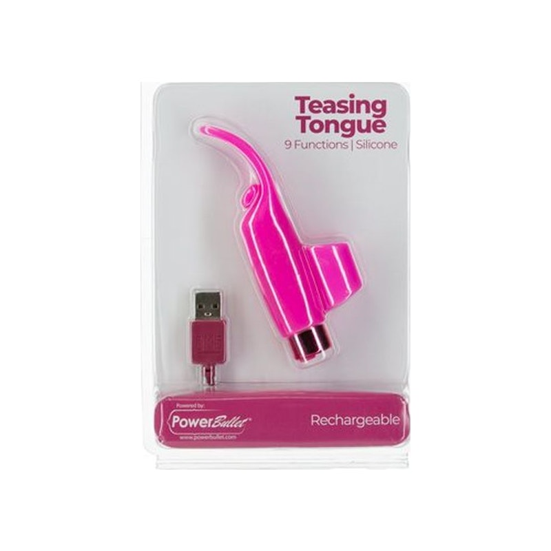 Power Bullet Teasing Tongue w Rechargeable Bullet Pink