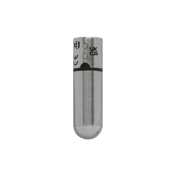 Power Bullet First Class Rechargeable Bulllet w Crystal Silver