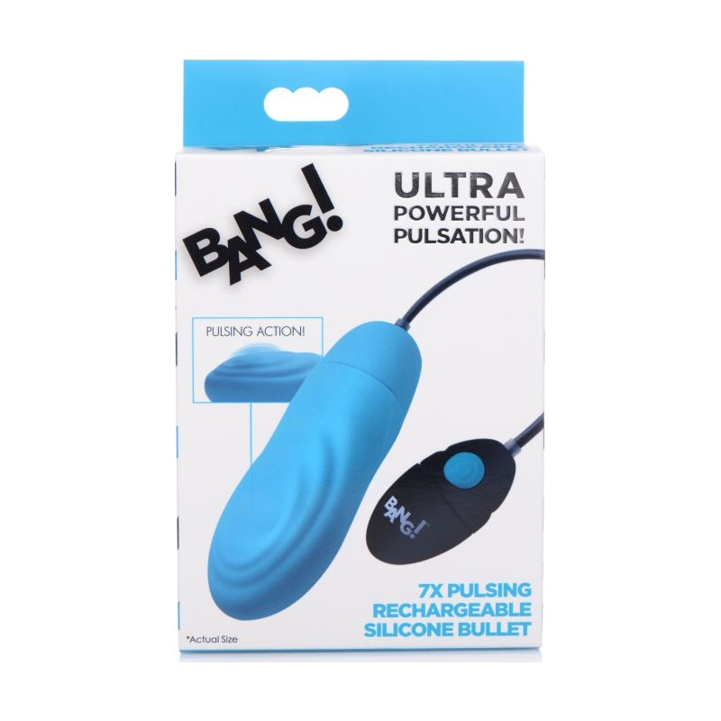 7X Pulsing Rechargeable Bullet- Blue