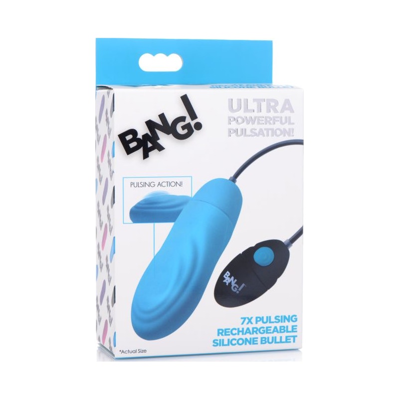 7X Pulsing Rechargeable Bullet- Blue