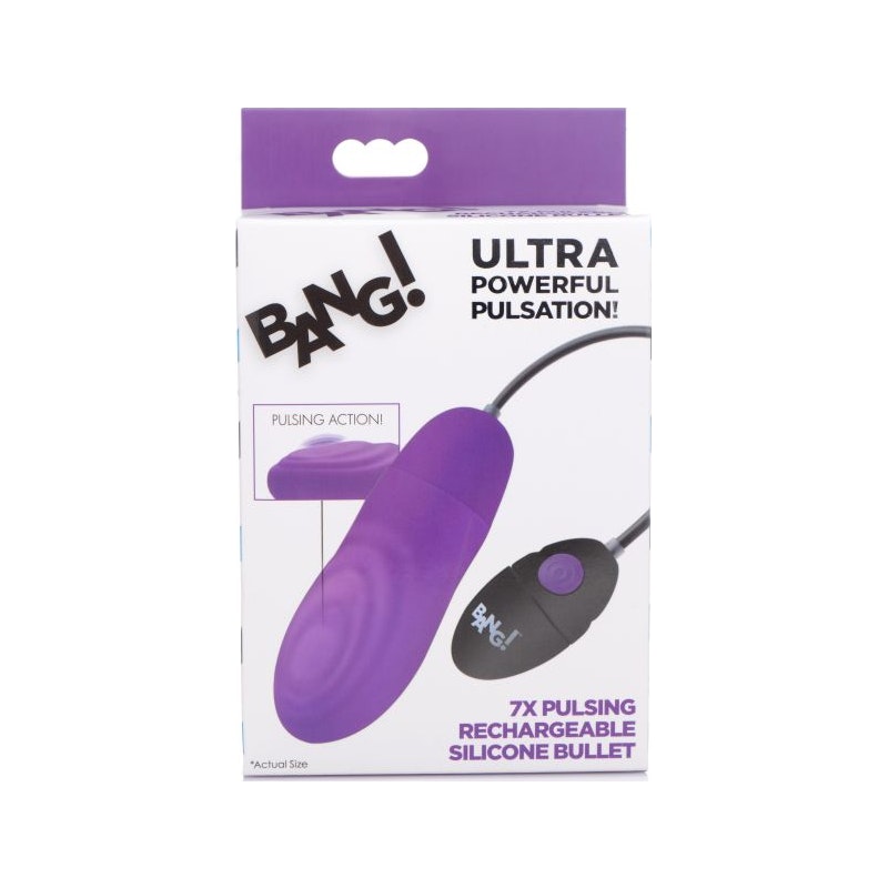 7X Pulsing Rechargeable Bullet- Purple