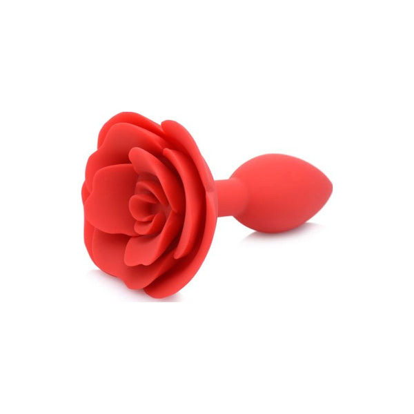 Booty Bloom Silicone Rose Plug Medium Red