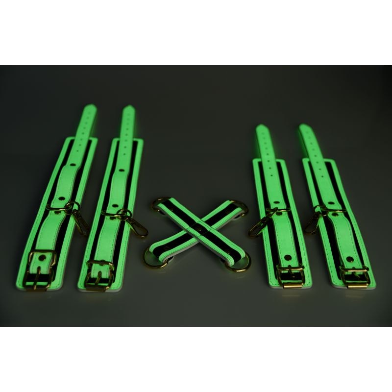 Kink In the Dark Glowing Hog Tie Set Flouro Green