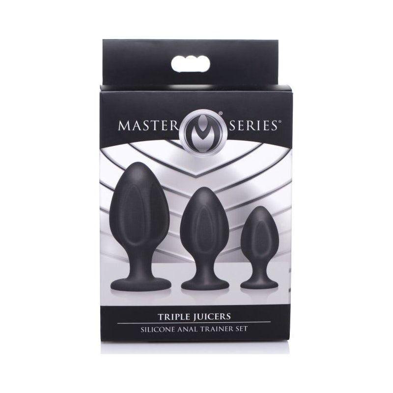 Triple Juicers Silicone Anal Plug Set Black