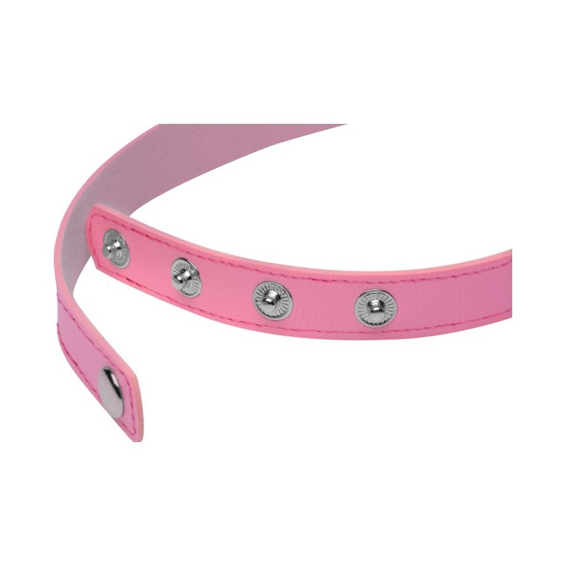 Kinky Kitty Ring Slim Choker Pink