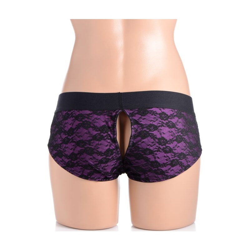 Lace Envy Panty Harness Purple L/XL