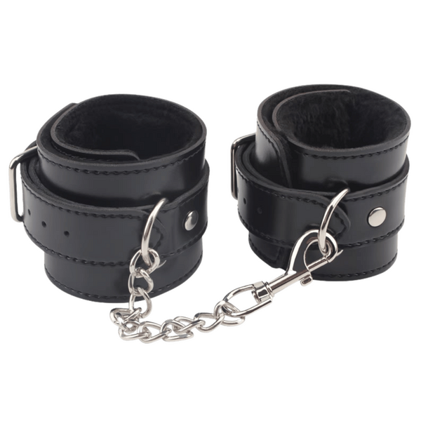 Obey Me Leather Ankle Cuffs