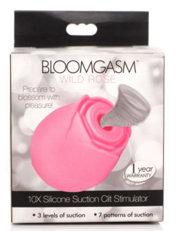 10X Wild Rose Silicone Suction Stimulator Pink