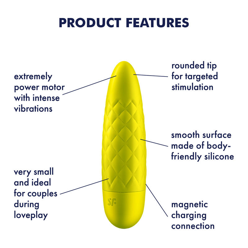 Satisfyer Ultra Power Bullet 5 - Yellow USB Rechargeable Bullet