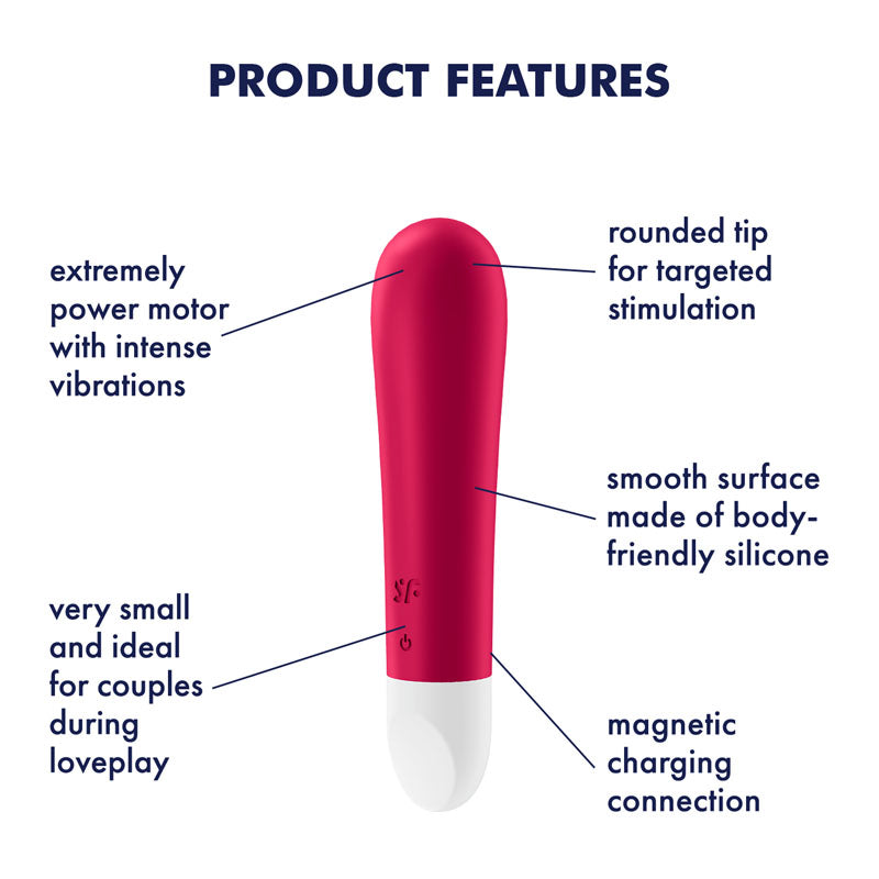 Satisfyer Ultra Power Bullet 1 - Red USB Rechargeable Bullet