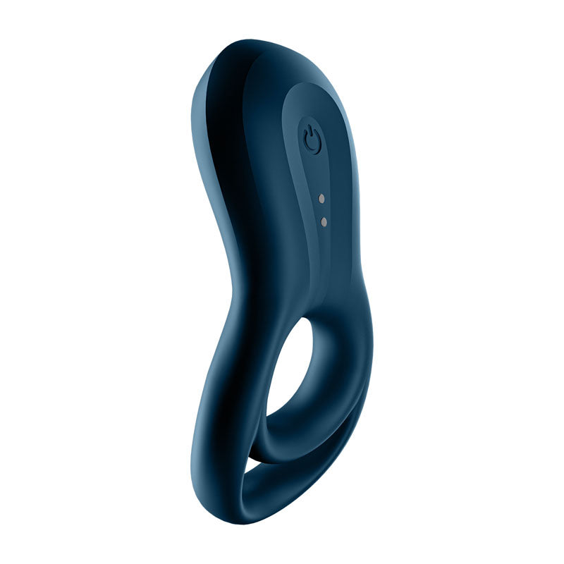 Satisfyer Epic Duo - Navy Blue USB Rechargeable Cock & Balls Ring with App Control