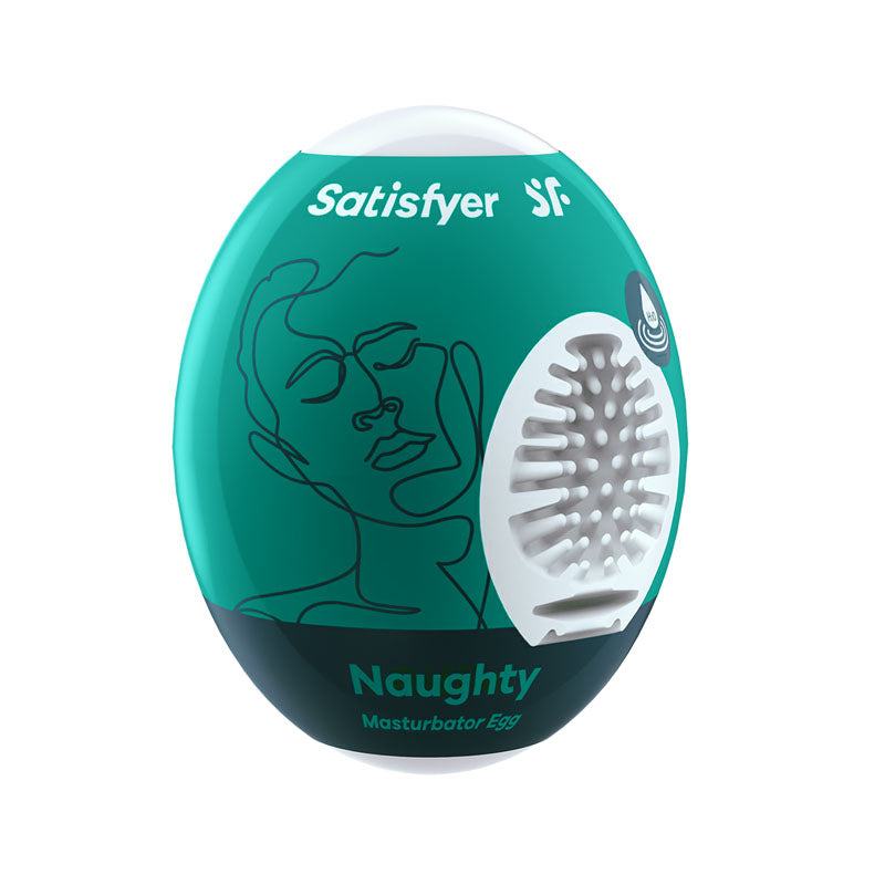 Satisfyer Masturbator Egg - Naughty - White Stroker Sleeve
