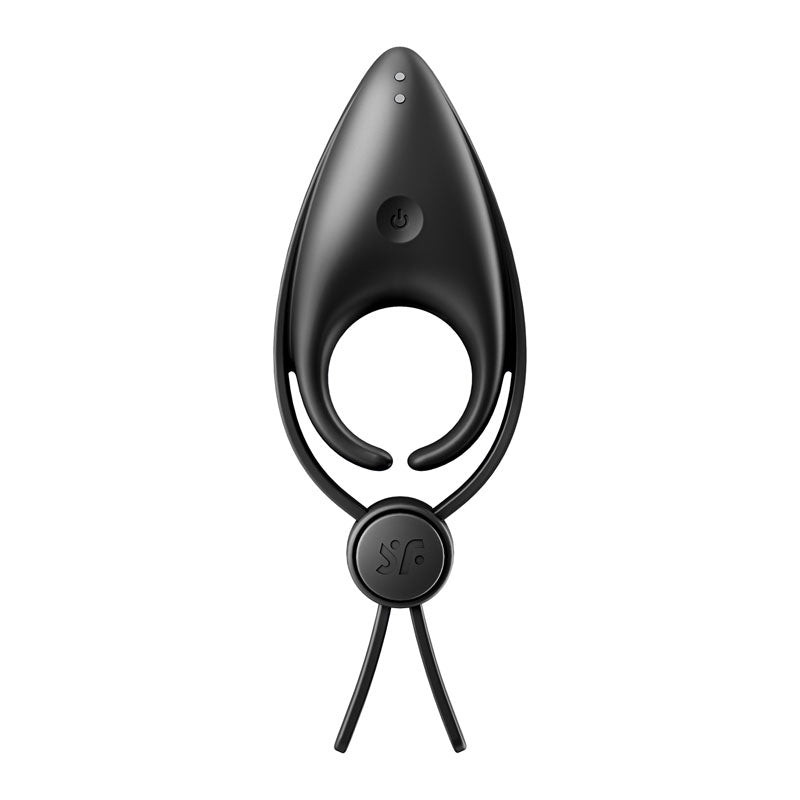 Satisfyer Sniper - Black - Black Vibrating Adjustable Lasso Cock Ring