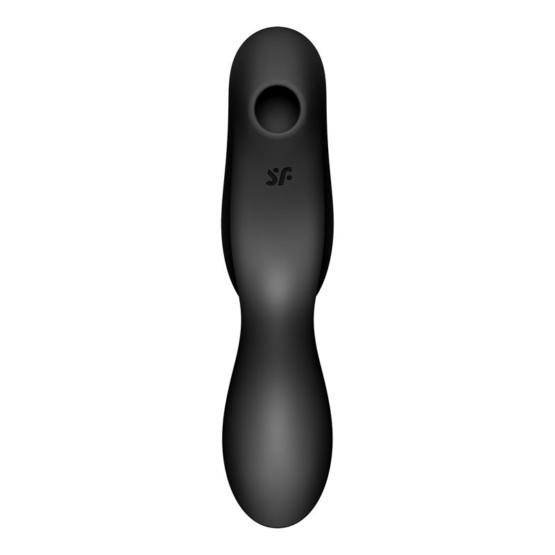 Satisfyer Curvy Trinity 2 - Black - Black USB Rechargeable Air Pulse Stimulator & Vibrator