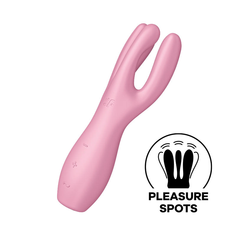 Satisfyer Threesome 3 - Pink Triple Head Vibrating Stimulator