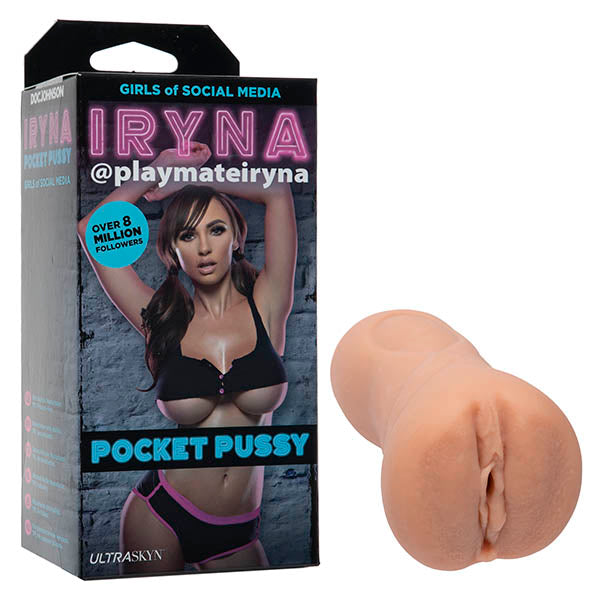 Doc Johnson Girls Of Social Media @playmateiryna UltraSkyn Pocket Pussy - Flesh Vagina Stroker