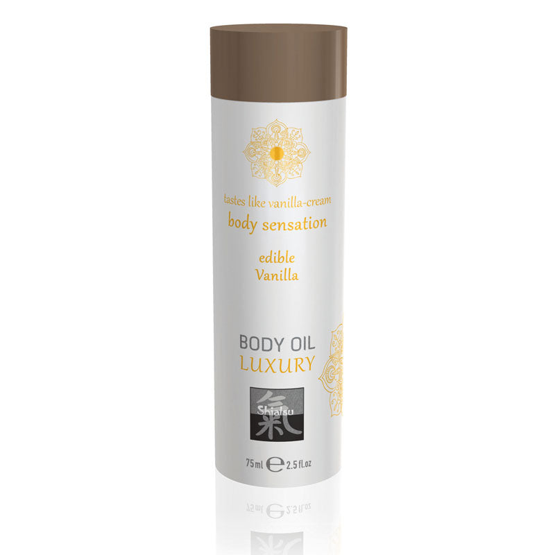 SHIATSU Edible Body Oil - Luxury - Vanilla Flavoured - 75 ml