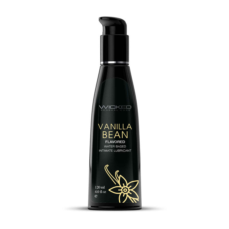Wicked Aqua Vanilla Bean - Vanilla Bean Flavoured Water Based Lubricant - 120 ml (4 oz) Bottle