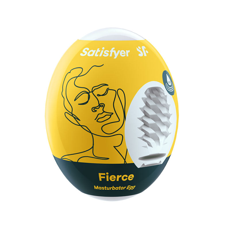 Satisfyer Masturbator Egg - Fierce - White Stroker Sleeve