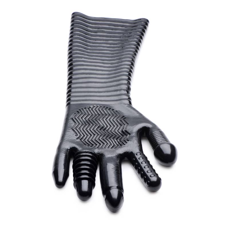 Master Series Pleasure Fister - Black Textured Fisting Glove