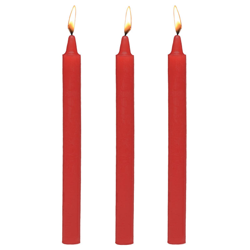 Master Series Fetish Drip Candles - Red - 3 Pack