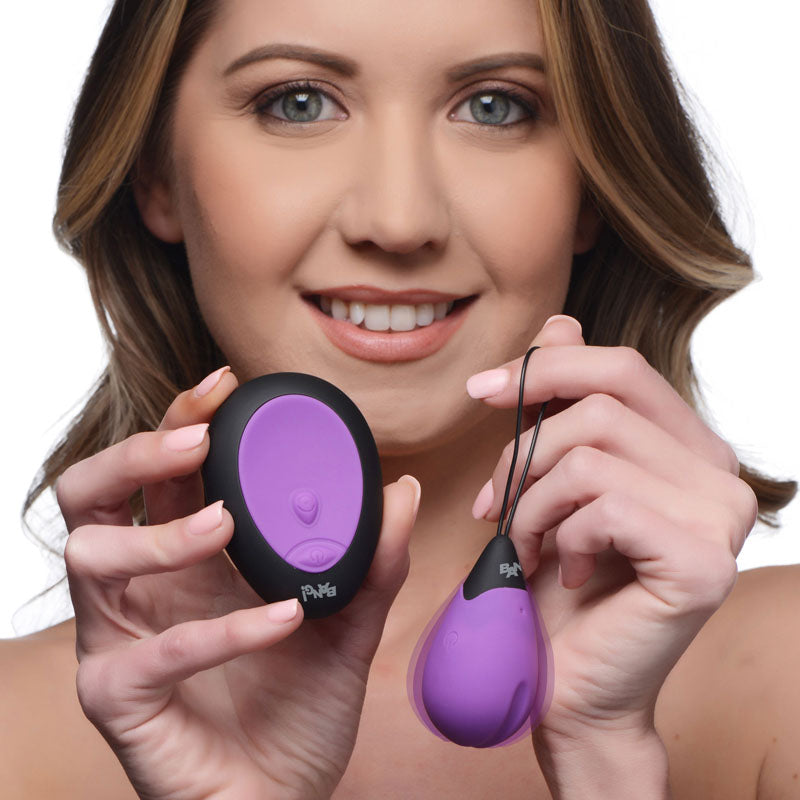 Bang!10X Vibrating Egg & Remote - Purple USB Rechargeable Egg with Wireless Remote