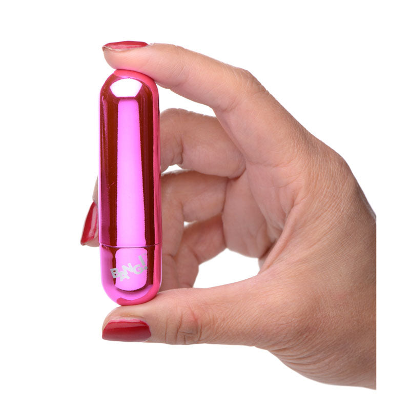 Bang! 10X Vibrating Metallic Bullet - Pink USB Rechargeable Bullet