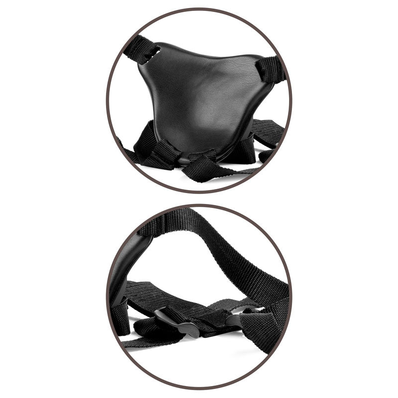 King Cock Elite Comfy Body Dock Strap-On Harness - Black Adjustable Strap-On Harness (No Probe
